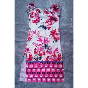 Rinascimento Vibrant Floral Dress MADE IN ITALY